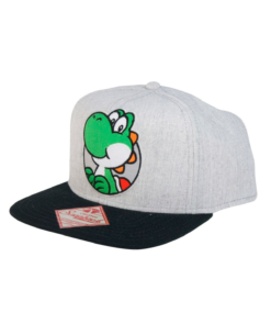 GORRA SNAPBACK SUPER MARIO YOSHI GRIS