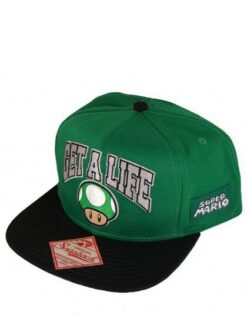 GORRA SNAPBACK SUPER MARIO GET A LIFE VERDE