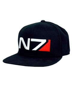 GORRA SNAPBACK MASS EFECT LOGO N7 NEGRA