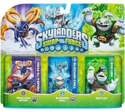 SKYLANDERS SWAP FORCE MEGA RAM SPYRO BLIZZARD CHILL AND ZOO LOU 3-PACK