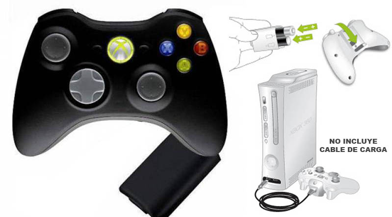 CONTROL XBOX 360 INALAMBRICO NEGRTO - Image 2