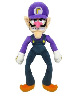 PELUCHE MARIO BROS WALUIGI SENTADO 28 CM