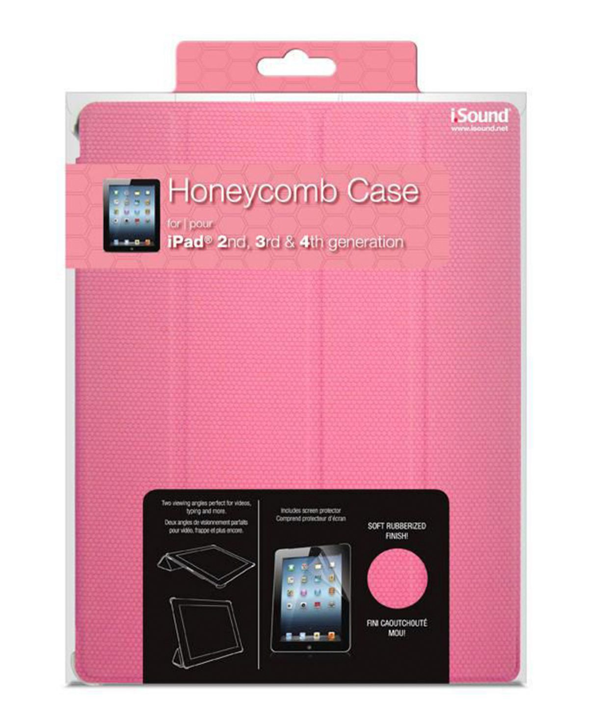 FUNDA RIGIDA IPAD 3 HONEYCOMB ROSA