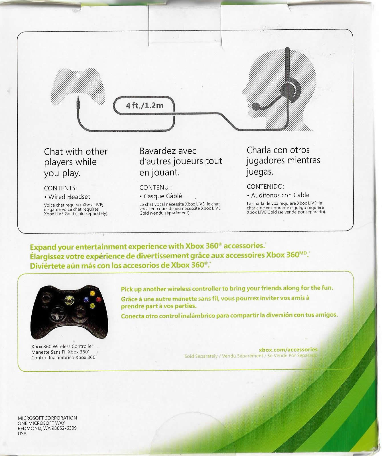 HEADSET XBOX 360 NEGRO - Image 3