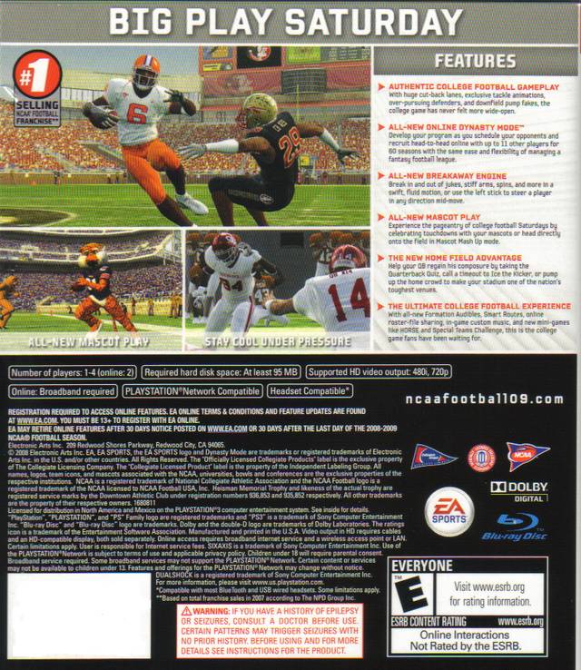 NCAA FOOTBALL 09 - Image 2