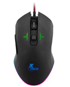 Xtech - Mouse - USB - Wired - Charcoal - 3200dpi Game XTM-710
