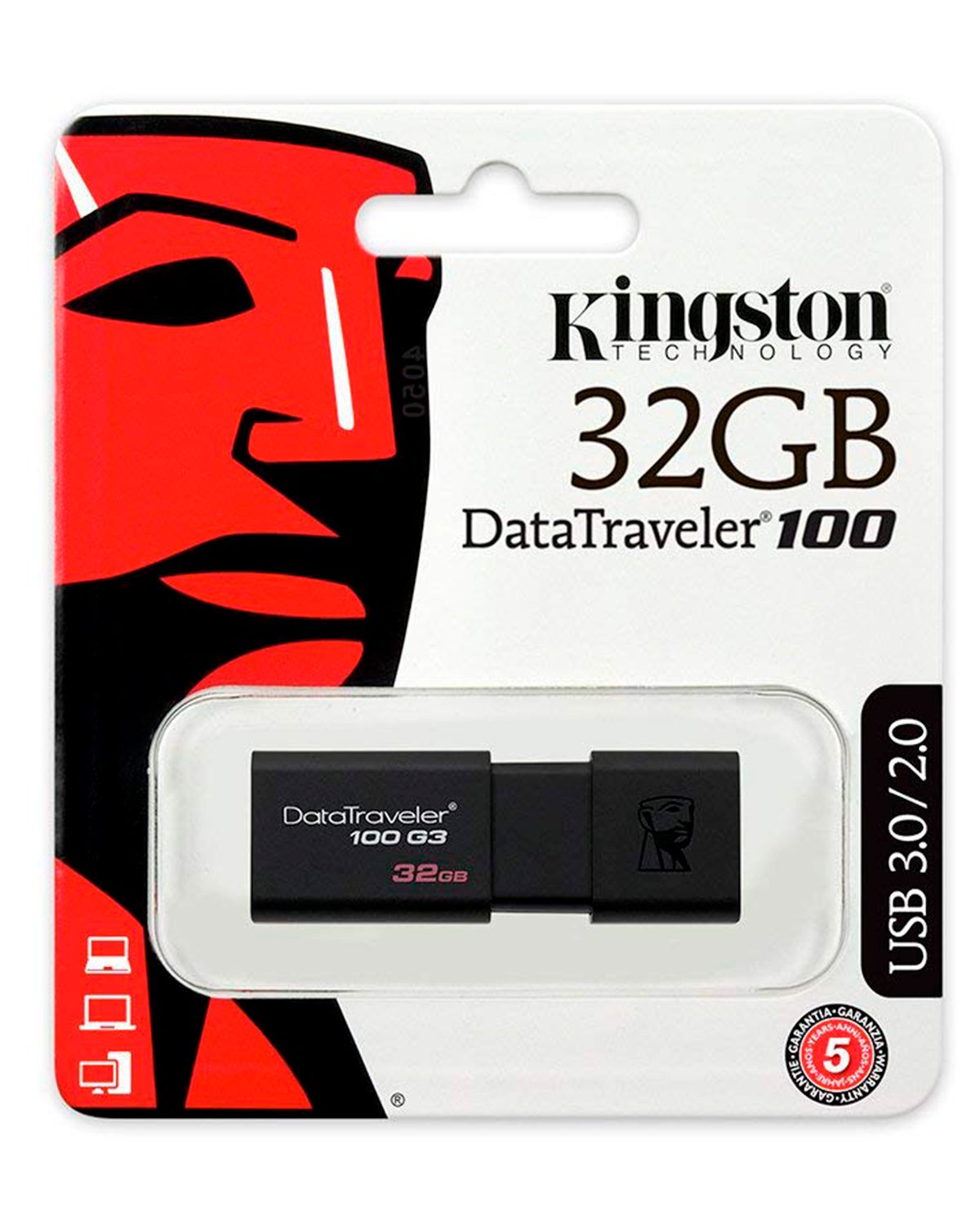 MEMORIA USB 3.0 KINGSTON DATATRAVELER 100 G3 32GB NEGRO - Image 2
