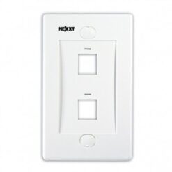 Nexxt  Mounting plate  white  2 ports