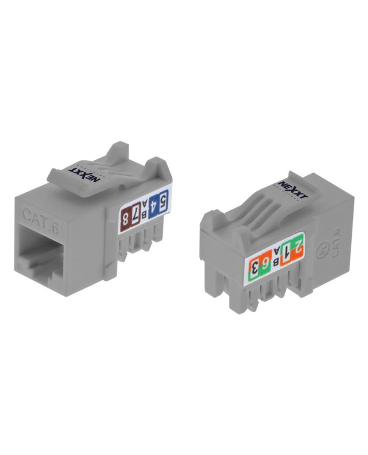 Nexxt Solutions Infrastructure Keystone Jack Category 6 Cat6 Unshd KJ Grey