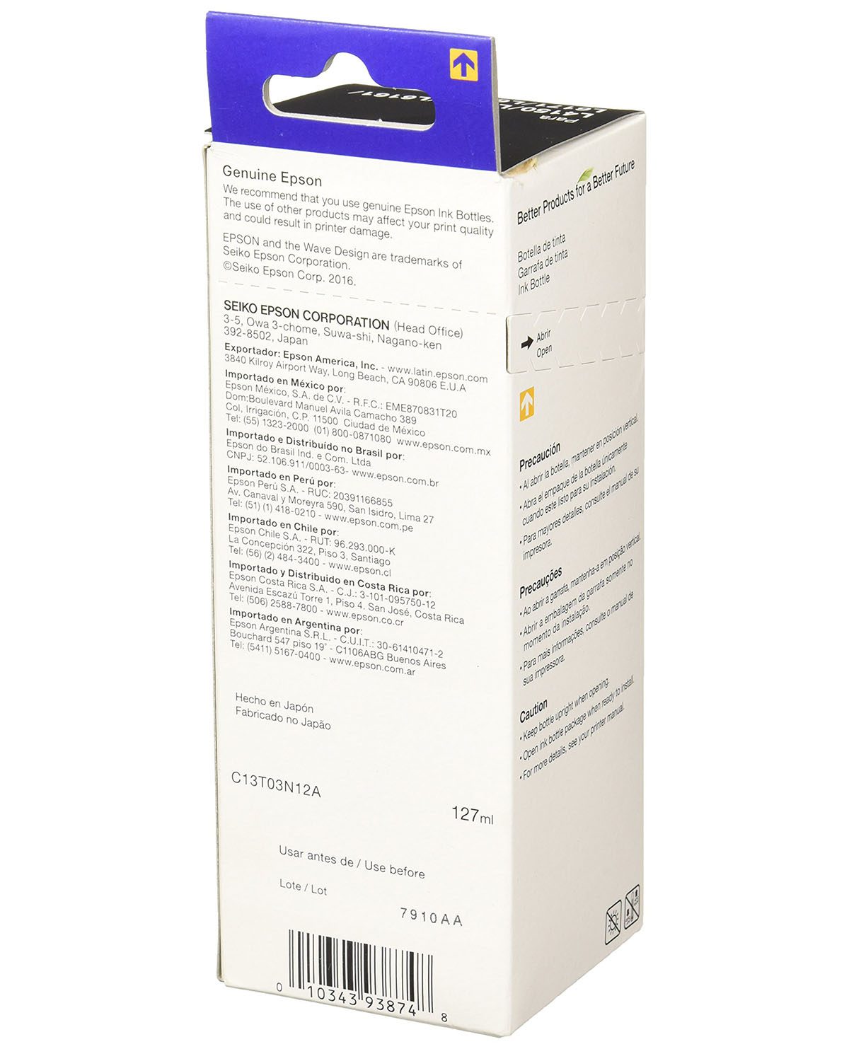 BOTELLA DE TINTA EPSON 504 NEGRO - Image 2