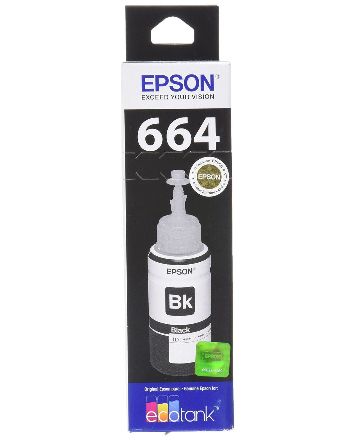BOTELLA DE TINTA EPSON T664 NEGRA