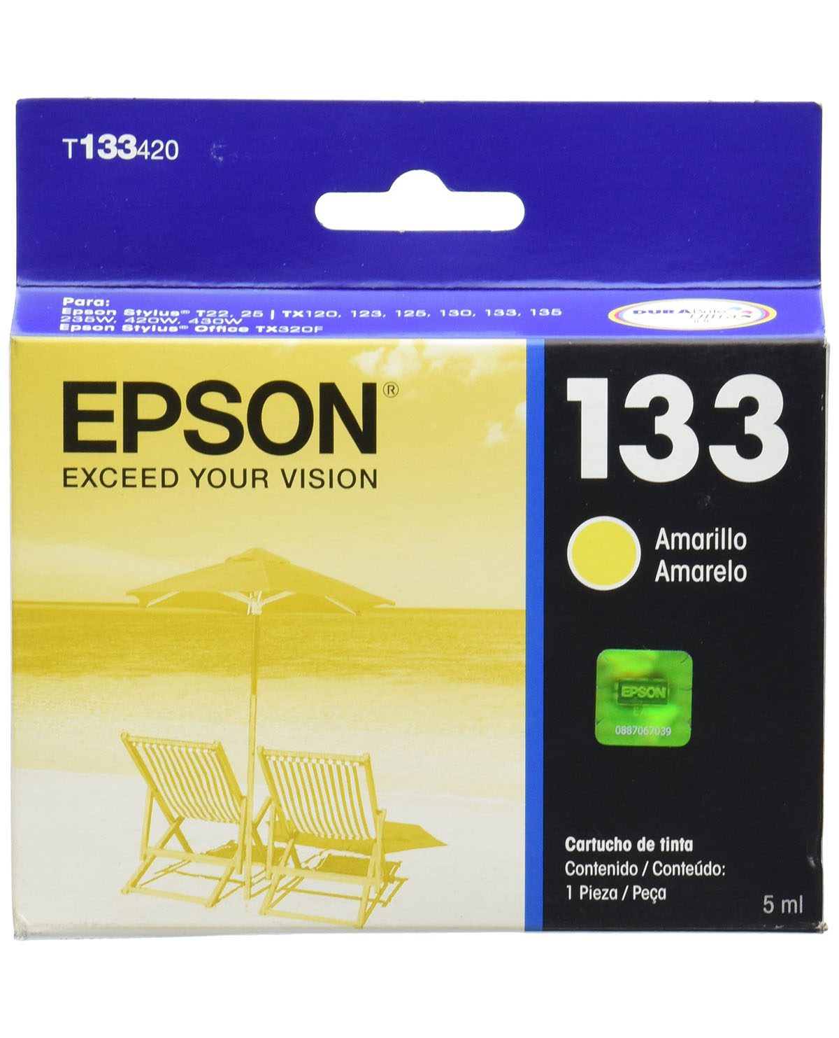 CARTUCHO DE TINTA EPSON 133 AMARILLO