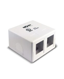 Nexxt Unloaded Surface Mount Box 2 Port White
