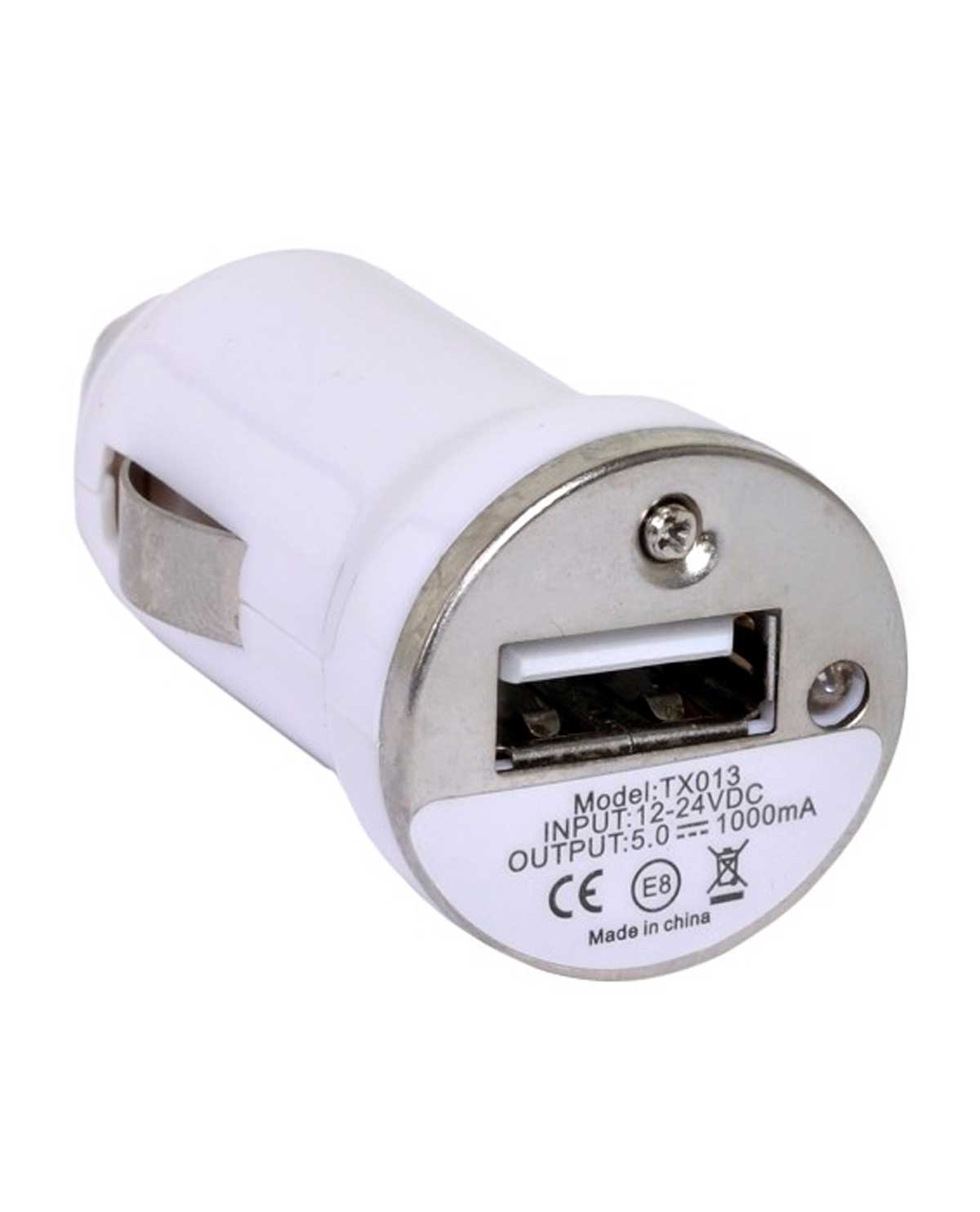 CARGADOR DE AUTO HYPE CON CABLE MINI USB BLANCO - Image 2