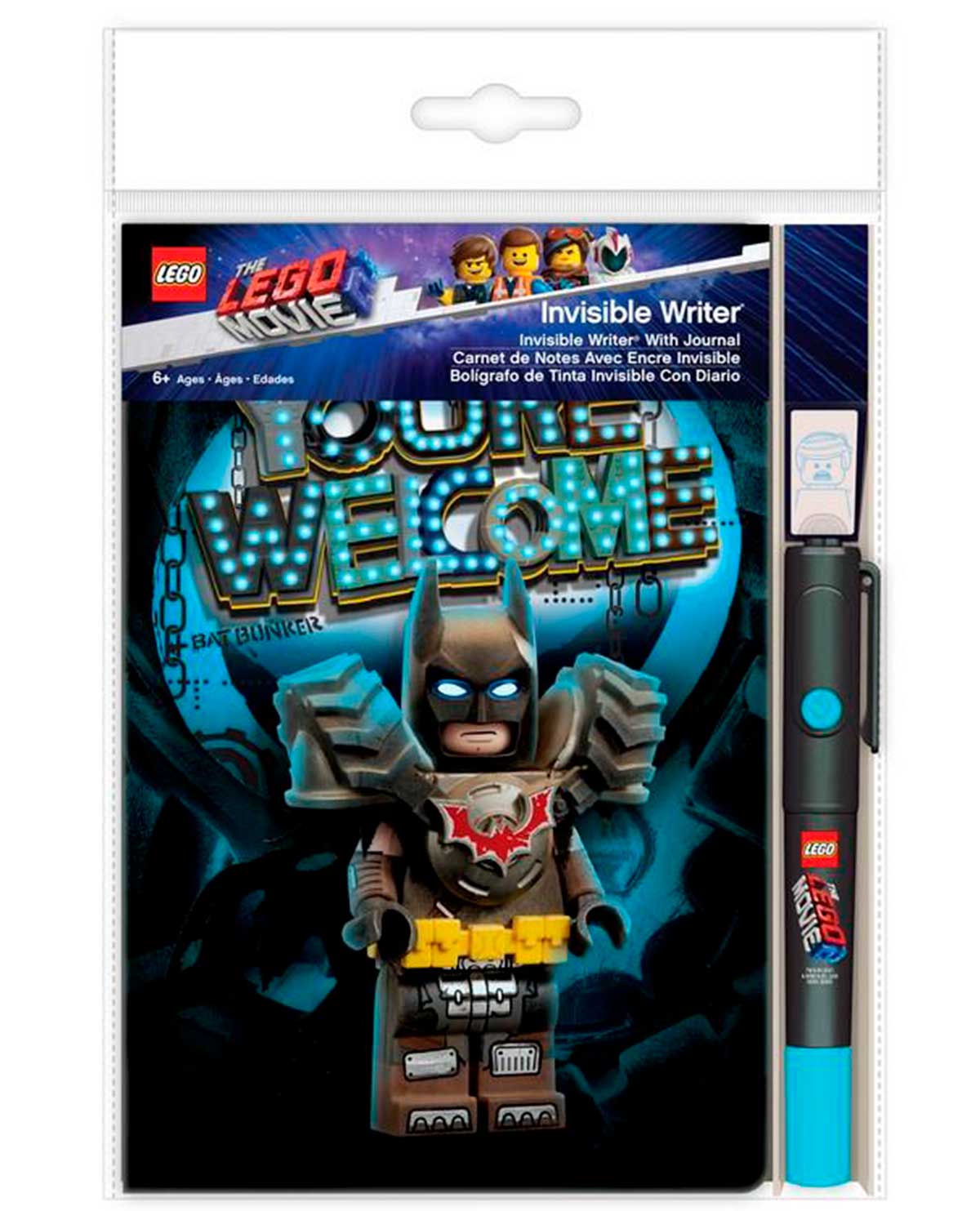 LIBRETA CON PLUMA INVISIBLE THE LEGO MOVIE 2 BATMAN NEGRA - Image 3
