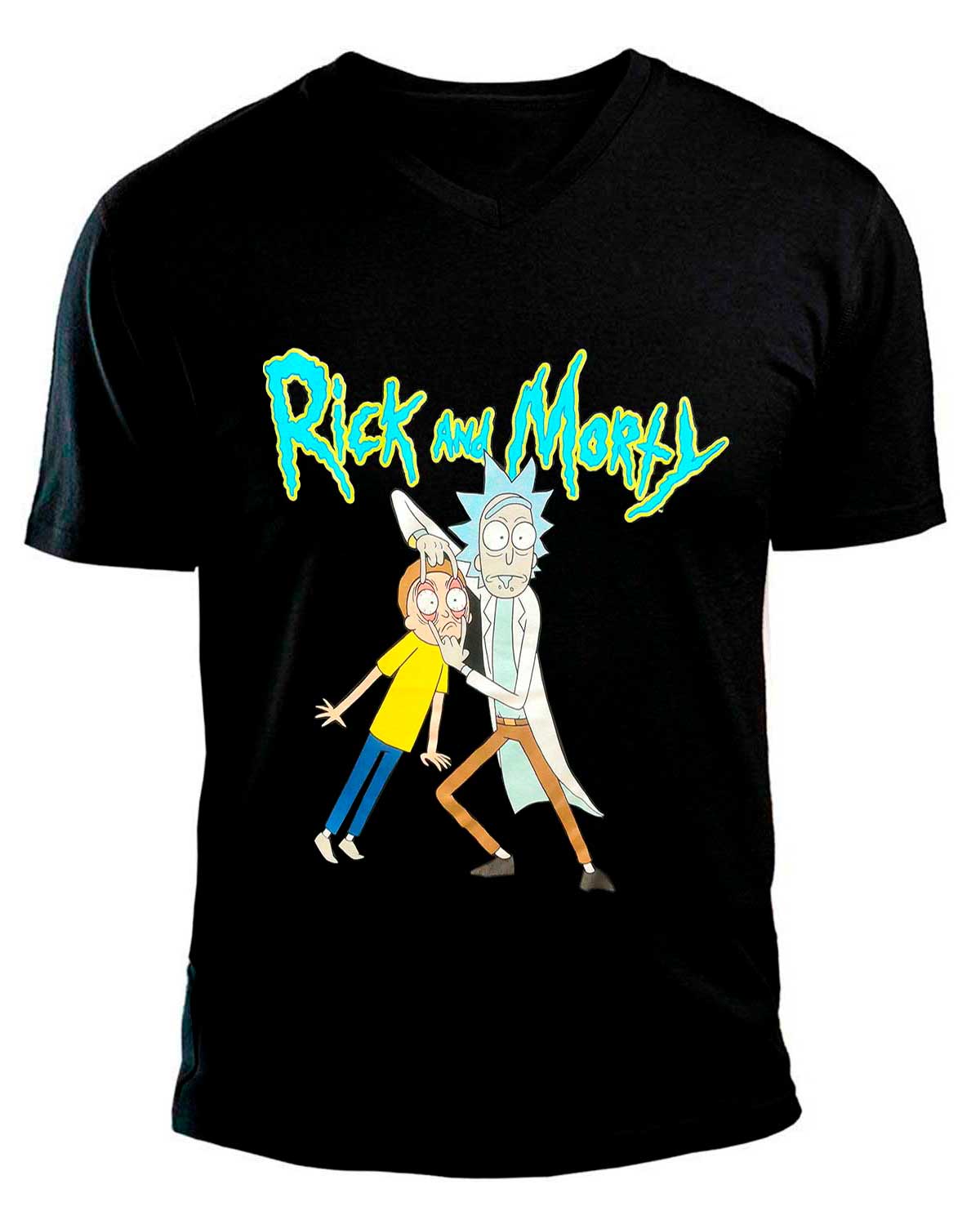 PLAYERA RICK AND MORTY NEGRA GRANDE