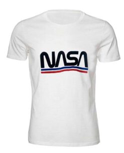 PLAYERA NASA LOGO BLANCA MEDIANA