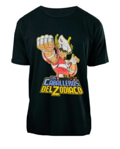 PLAYERA CABALLEROS DEL ZODIACO SEIYA DE PEGASO CHICA NEGRA