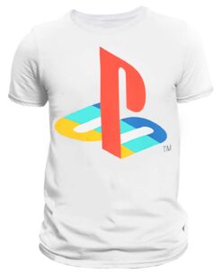 PLAYERA PLAYSTATION LOGO BLANCA GRANDE