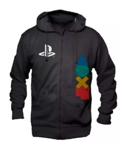 SUDADERA PLAYSTATION ICONOS NEGRA CHICA