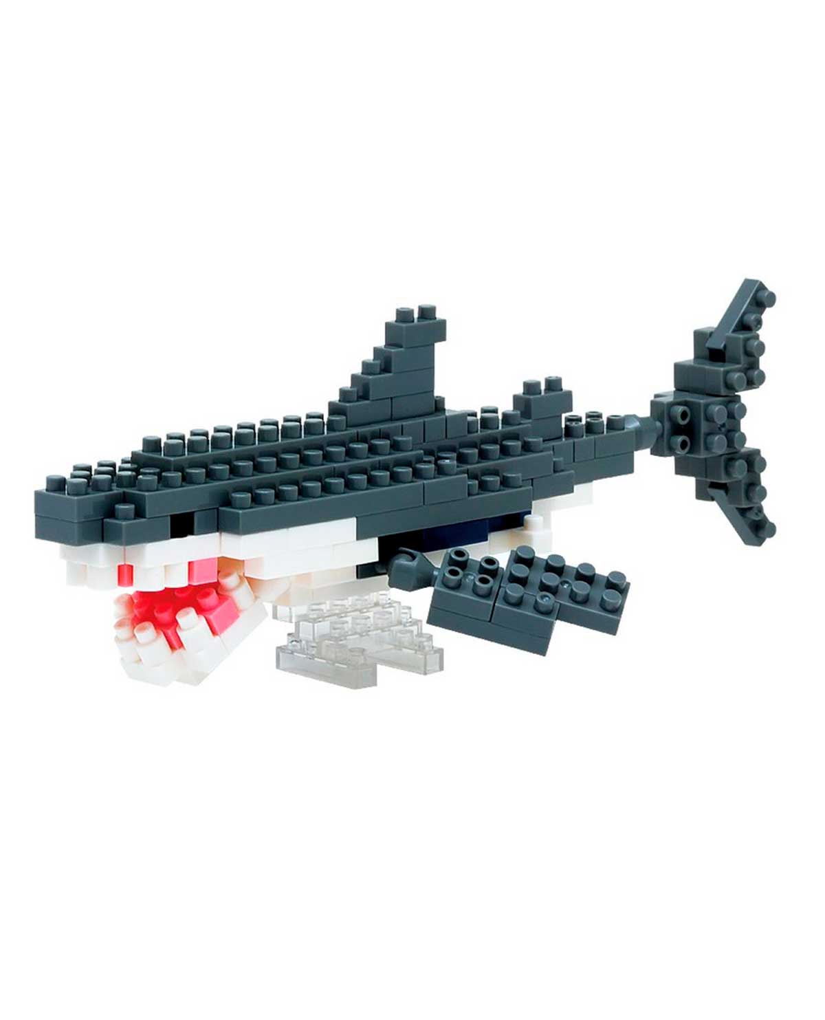 FIGURA ARMABLE NANOBLOCK TIBURON BLANCO