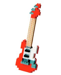 FIGURA ARMABLE NANOBLOCK GUITARRA ELECTRICA ROJA