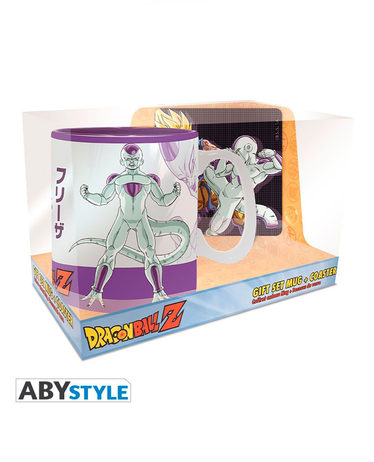 SET DE TAZA Y PORTAVASO ABYSTYLE DRAGON BALL FRIEZA