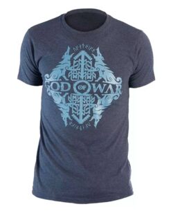 PLAYERA GOD OF WAR LOGO AZUL GRANDE