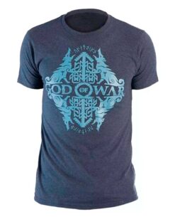 PLAYERA GOD OF WAR LOGO AZUL MEDIANA