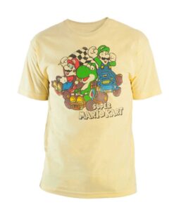 PLAYERA SUPER MARIO KART PERSONAJES AMARILLA CHICA
