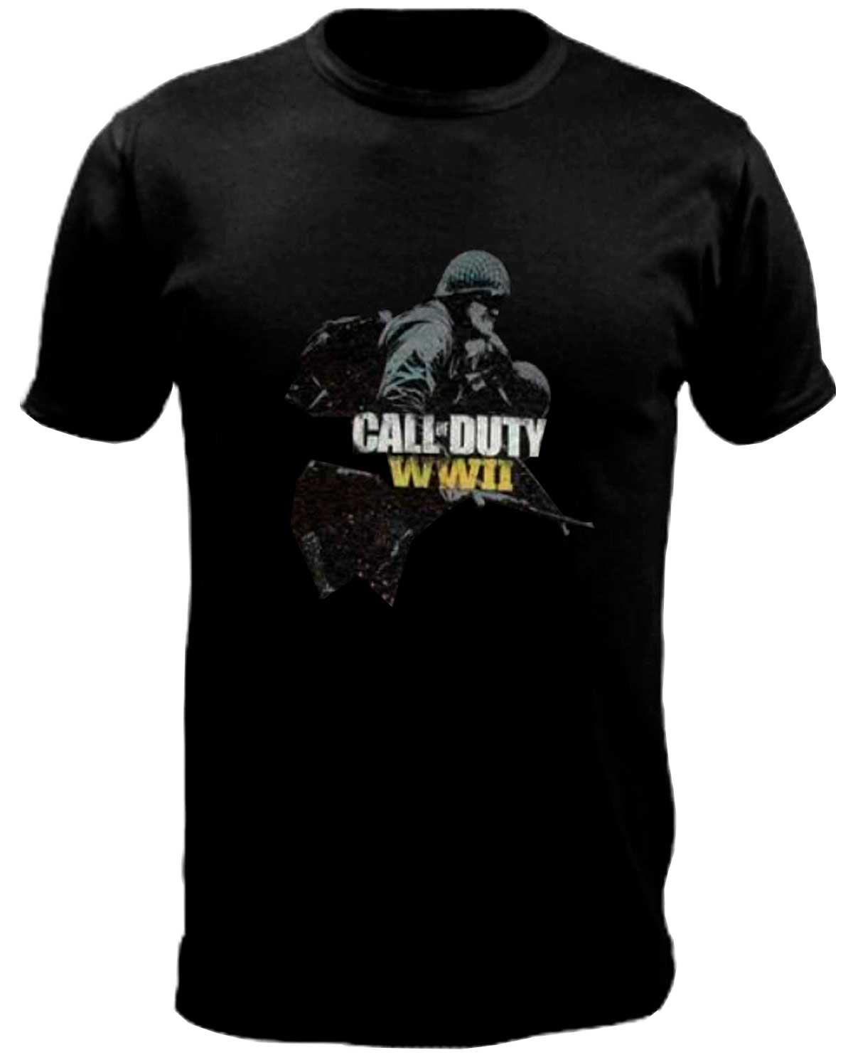PLAYERA CALL OF DUTY WWII SOLDIERS NEGRA GRANDE