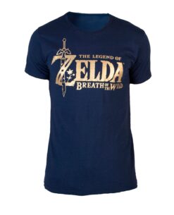 PLAYERA THE LEGEND OF ZELDA BREATH OF THE WILD LOGO AZUL MEDIANA