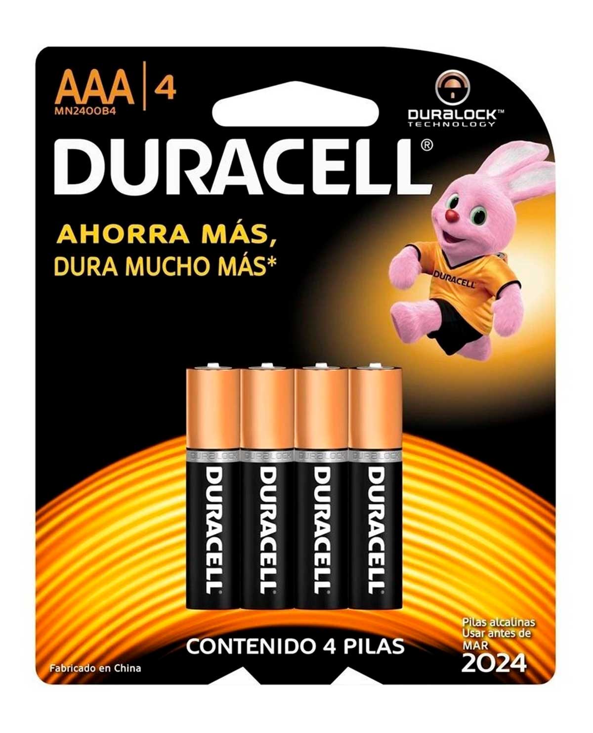 PAQUETE DE 4 PILAS DURACELL AAA