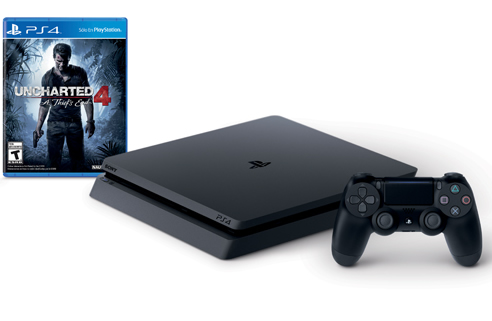 CONSOLA PLAYSTATION 4 SLIM NEGRO 500GB CON UNCHARTED 4 - Image 2