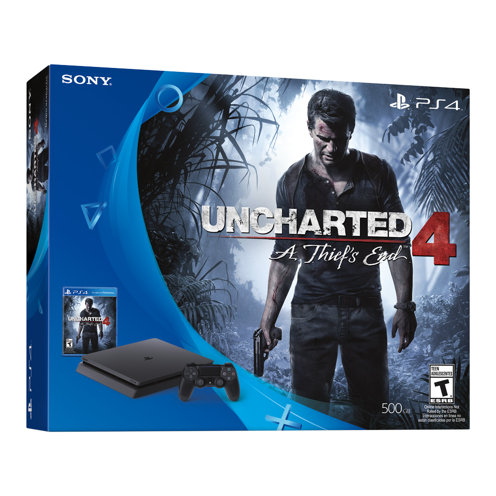 CONSOLA PLAYSTATION 4 SLIM NEGRO 500GB CON UNCHARTED 4 - Image 3