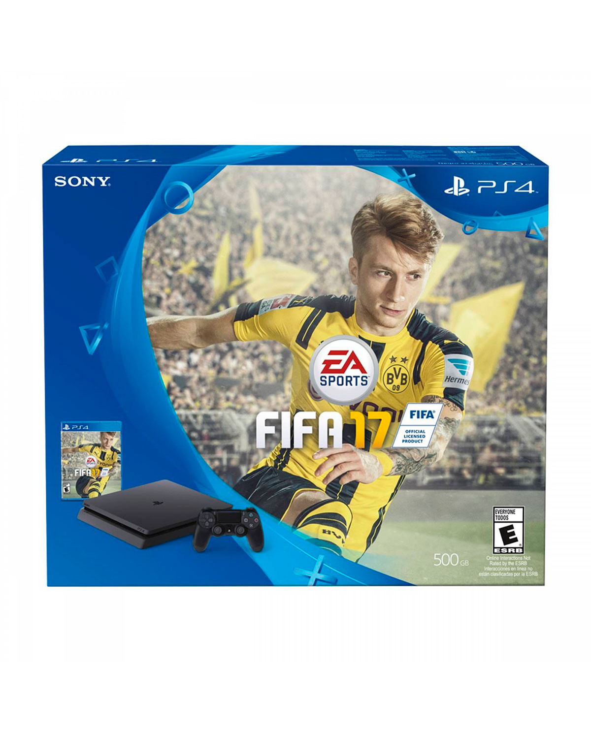 CONSOLA PLAYSTATION 4 SLIM NEGRO 500GB CON FIFA 17