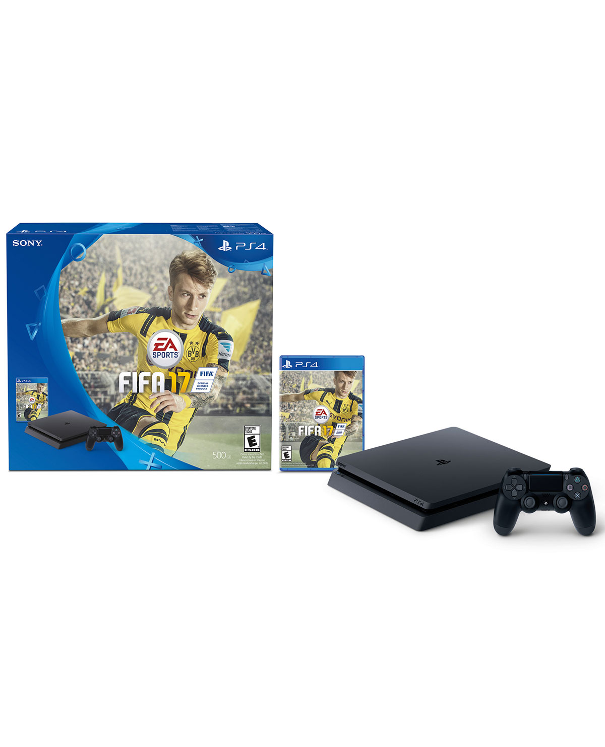 CONSOLA PLAYSTATION 4 SLIM NEGRO 500GB CON FIFA 17 - Image 2