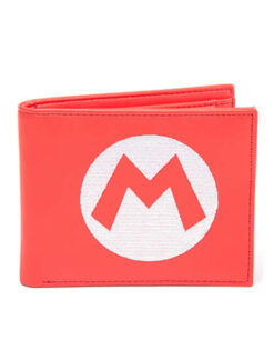 CARTERA MARIO BROS LOGO MARIO ROJA