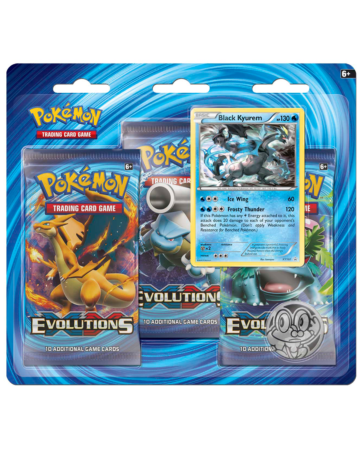TRIPLE SOBRE POKEMON TRADING CARD GAME XY EVOLUTIONS BLACK KYUREM