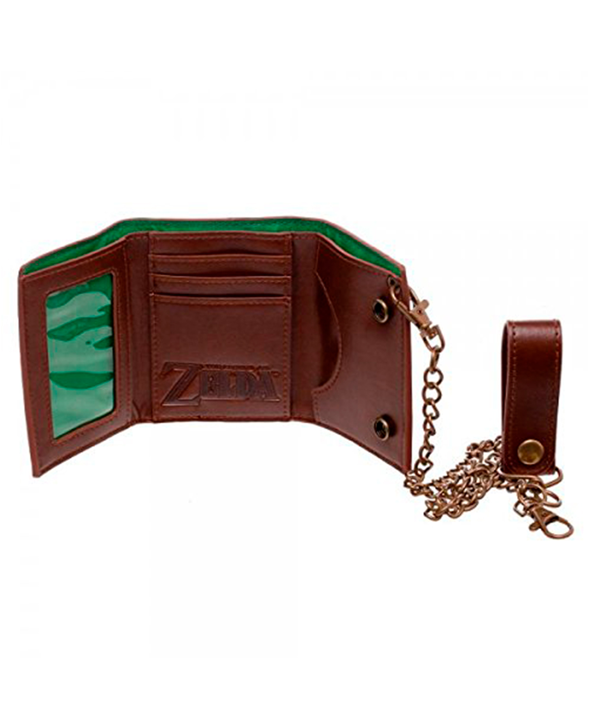 CARTERA CON CADENA ZELDA HYLIAN SHIELD METALICO CAFE - Image 3