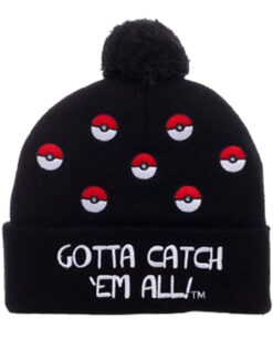 GORRO BEANIE POKEMON GOTTA CATCH EM ALL NEGRO
