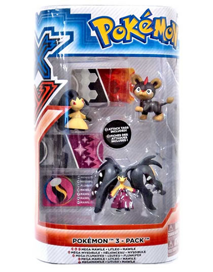 POKEMON SET 3 PIEZAS XY MEGA MAWILE LITLEO MAWILE - Image 3