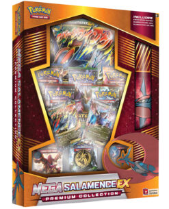 CAJA POKEMON TRADING CARD GAME MEGA SALAMANCE EX PREMUM COLLECTION