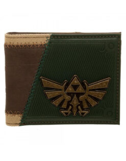 CARTERA DE PIEL ZELDA TWILIGHT PRINCESS PLACA METALICA VERDE