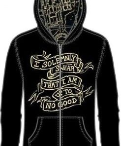 SUDADERA HARRY POTTER MAPA REVERSIBLE NEGRA CHICA - Image 2