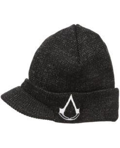 GORRO BEANIE CON VICERA ASSASSINS CREED LOGO GRIS