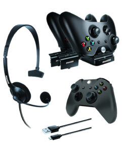KIT PARA XBOX ONE CON CARGADOR DOBLE Y HEADSET