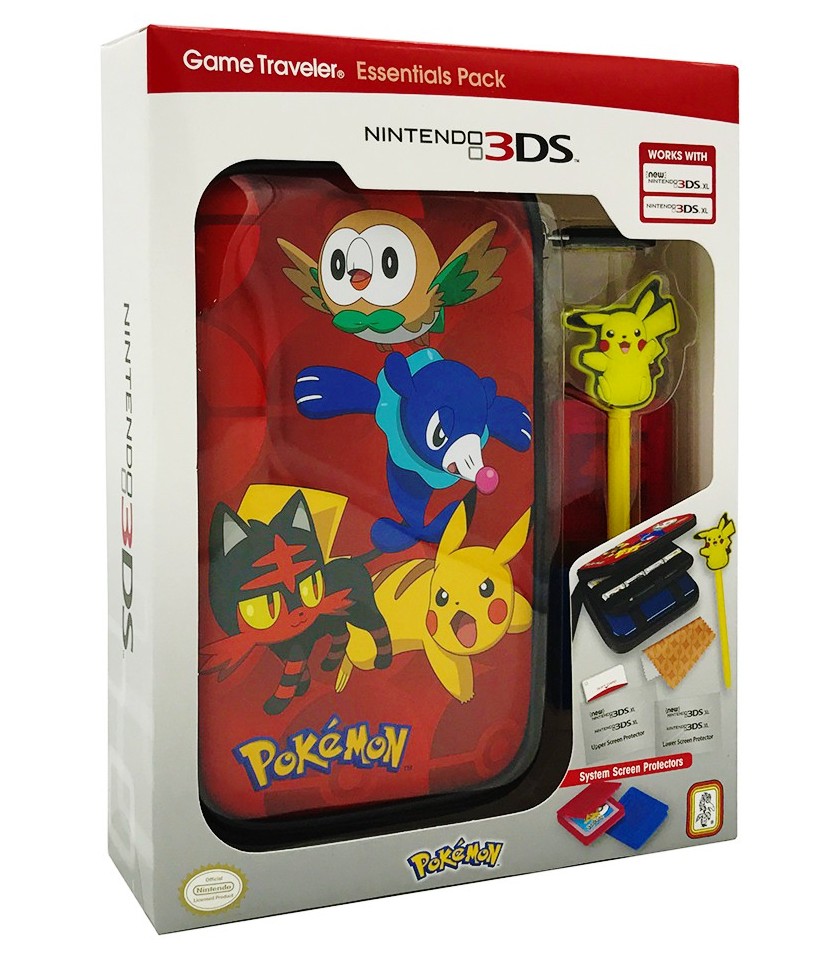 KIT RIGIDO NEW 3DS XL POKEMON SUN AND MOON ROJO