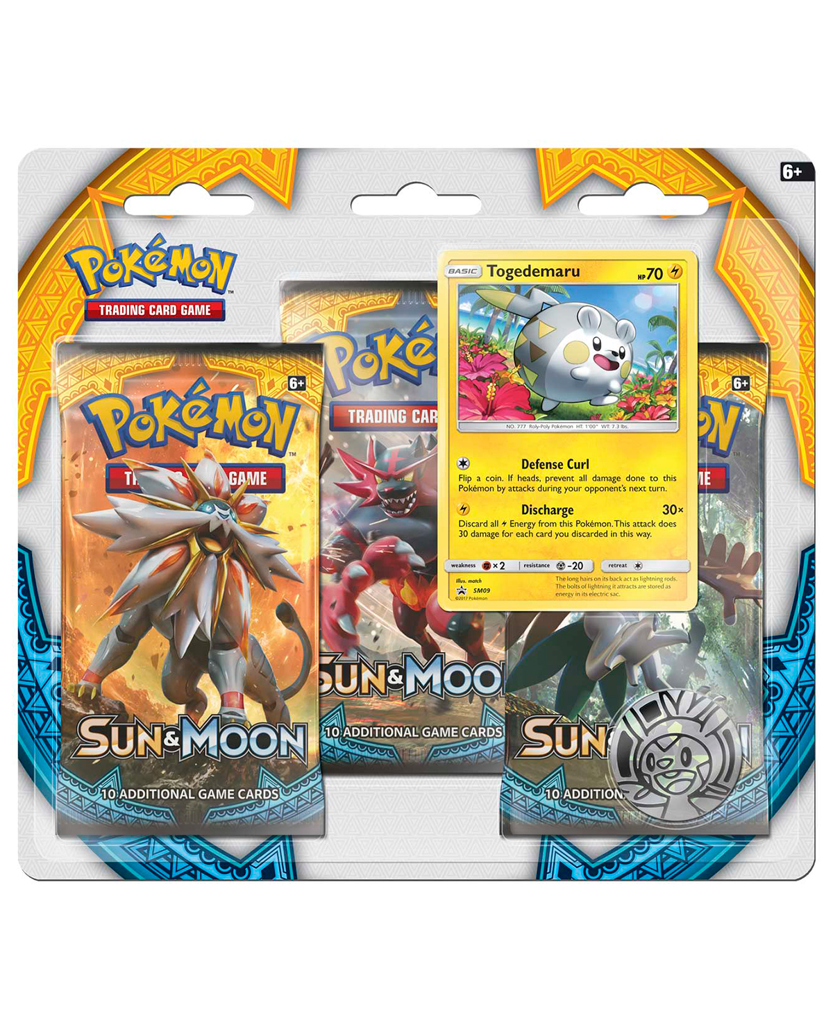 TRIPLE SOBRE POKEMON TRADING CARD GAME SUN AND MOON TOGEDEMARU