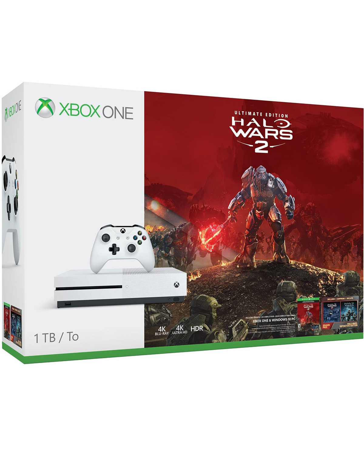 CONSOLA XBOX ONE S BLANCO 1TB CON HALO WARS 2